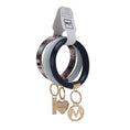 Load image into Gallery viewer, (lt blue-navy-mauve)Jasmine Bangle Wristlet Keychain set by Mia K - BagNook
