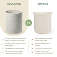 Load image into Gallery viewer, Recycled Cotton Laundry Basket - Woven Rope White Gray Mélange - BagNook

