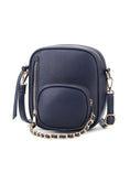Load image into Gallery viewer, (navy)Winona Vegan Leather Crossbody by Mia k - BagNook
