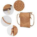 Load image into Gallery viewer, (camel)Heartly Crossbody Vegan Leather Bag by Mia K - BagNook
