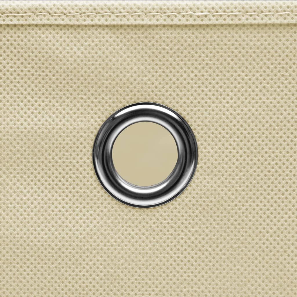 Storage Boxes 4 pcs Non-woven Fabric 11"x11"x11" - Cream - BagNook