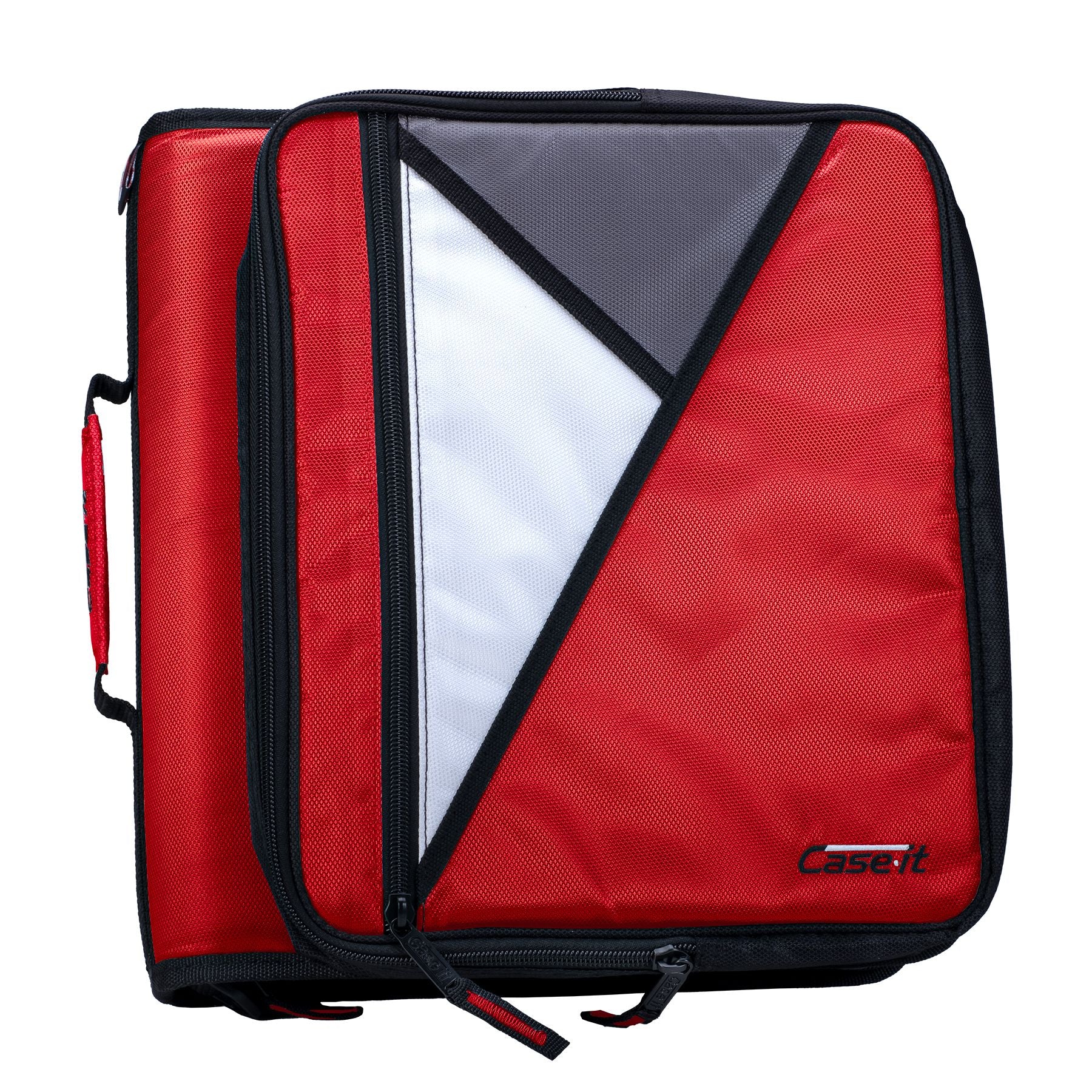 (fire engine red)The Universal - 2 Inch Zipper Binder w/Laptop Pocket - BagNook