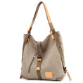 Load image into Gallery viewer, (khaki)Canvas Tote / Backpack - BagNook
