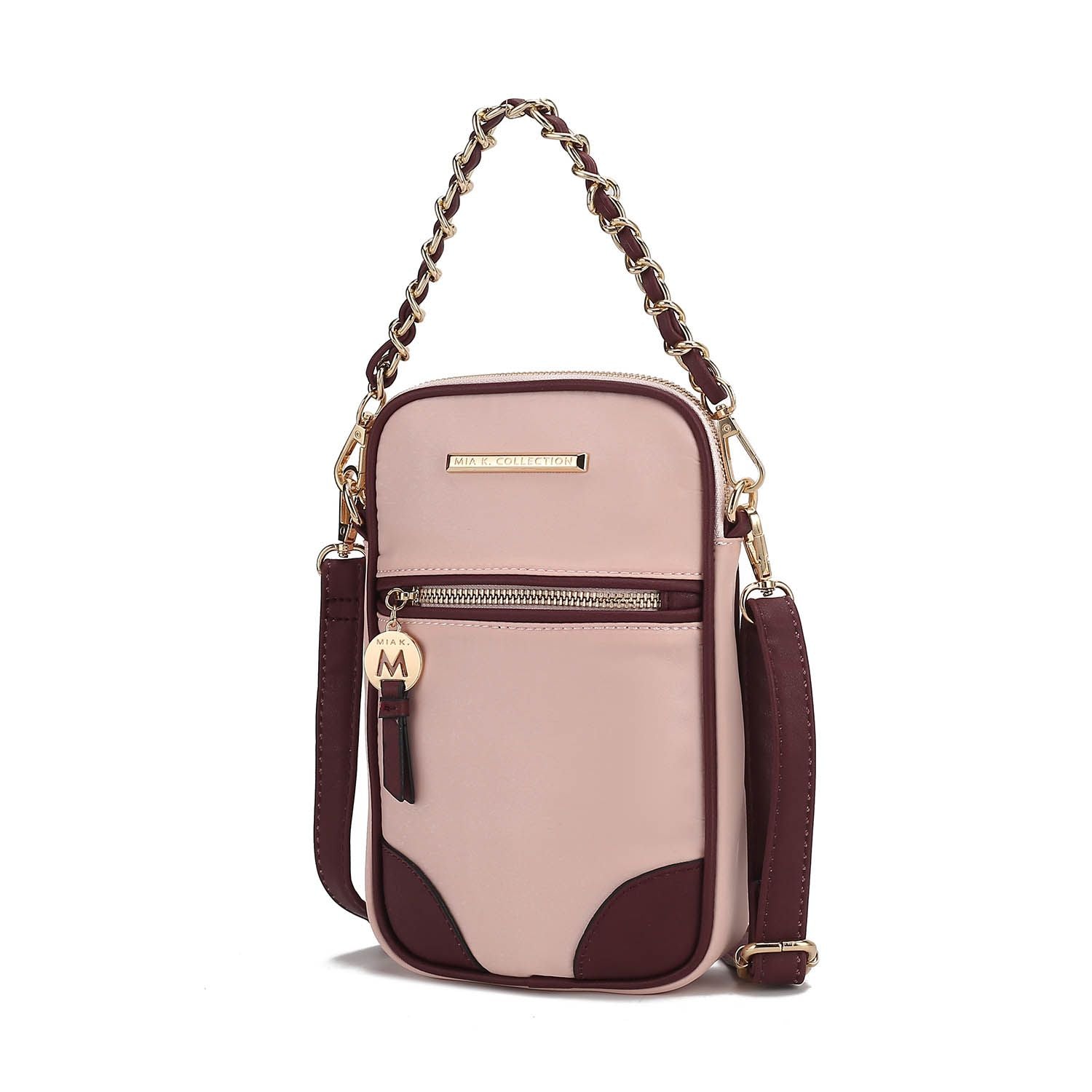 (blush burgundy)Sue Practical and Functional Crossbody bag by Mia K - BagNook