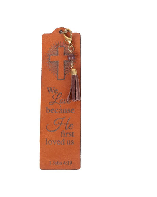 VAAN & CO. - Leather Bookmark 1 John 4:19 - BagNook