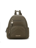 Load image into Gallery viewer, (olive green)Romana Vegan Leather Backpack by Mia k - BagNook
