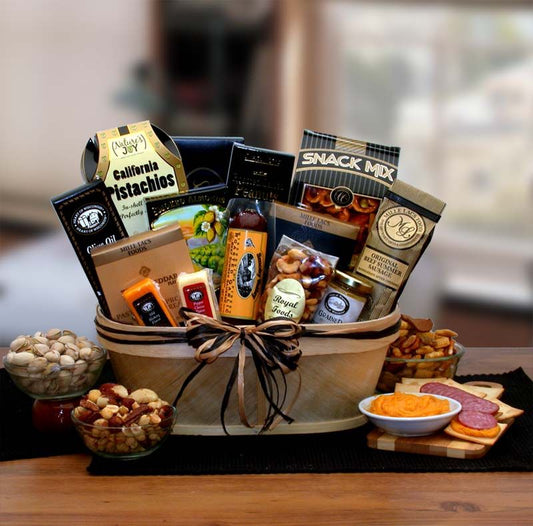 Gift Basket | Gourmet Nut & Sausage Gift Basket - BagNook
