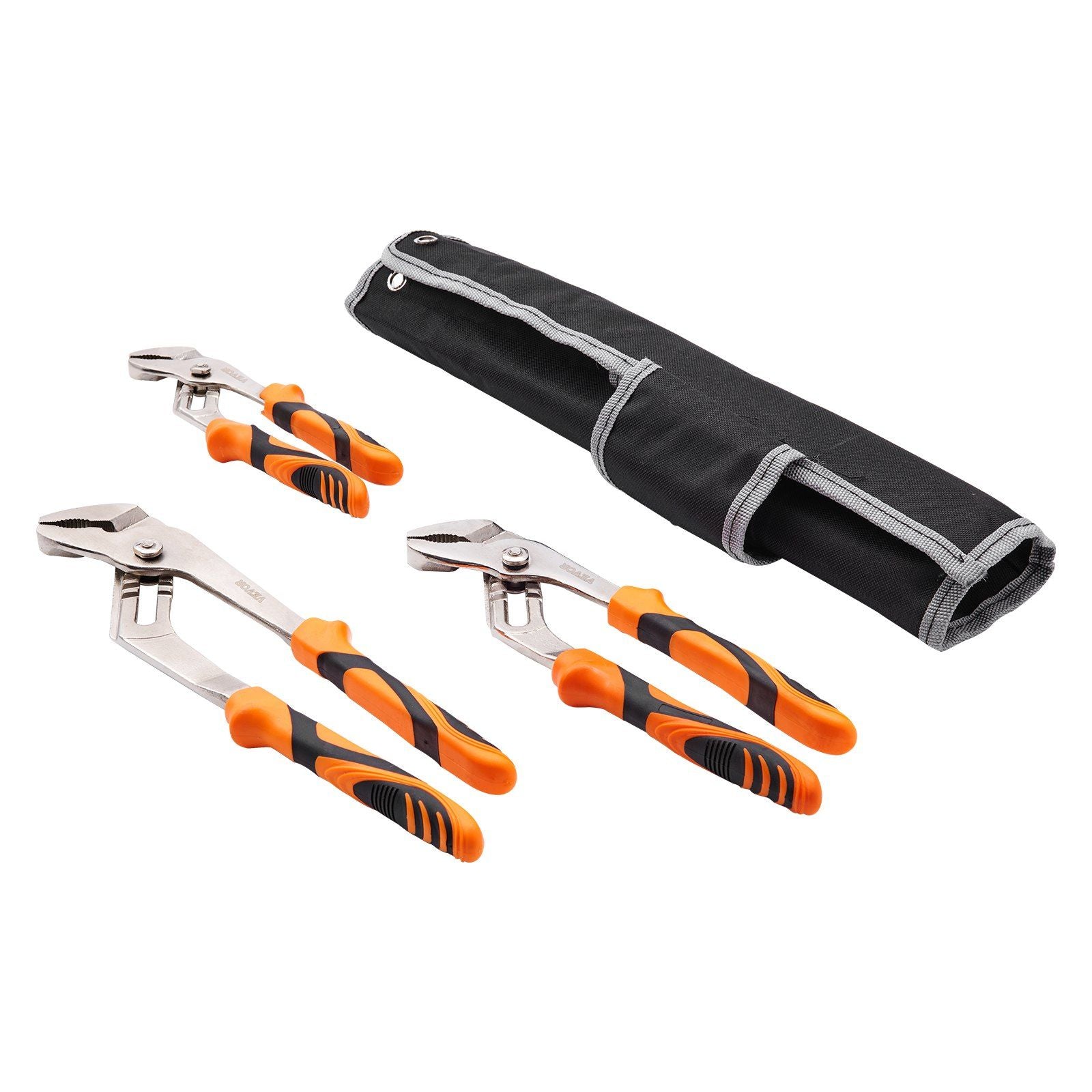 VEVOR 3pc Groove Joint Pliers Set, 12/10/8 inch - BagNook
