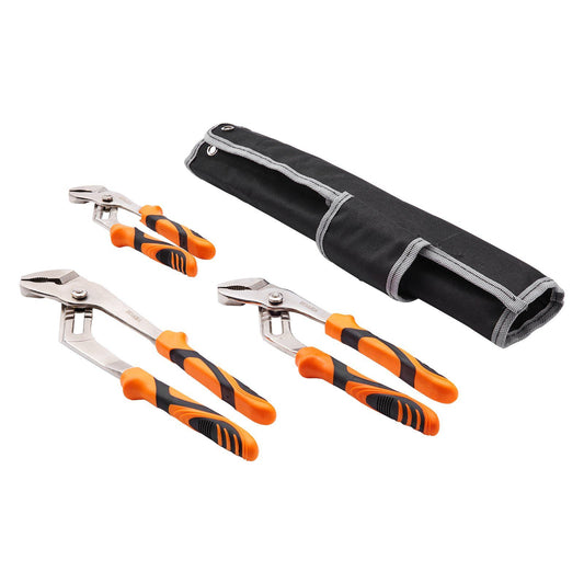 VEVOR 3pc Groove Joint Pliers Set, 12/10/8 inch - BagNook