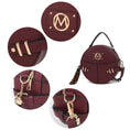Load image into Gallery viewer, (wine)Gayle Crossbody Round Handbag Purse by Mia k. - BagNook
