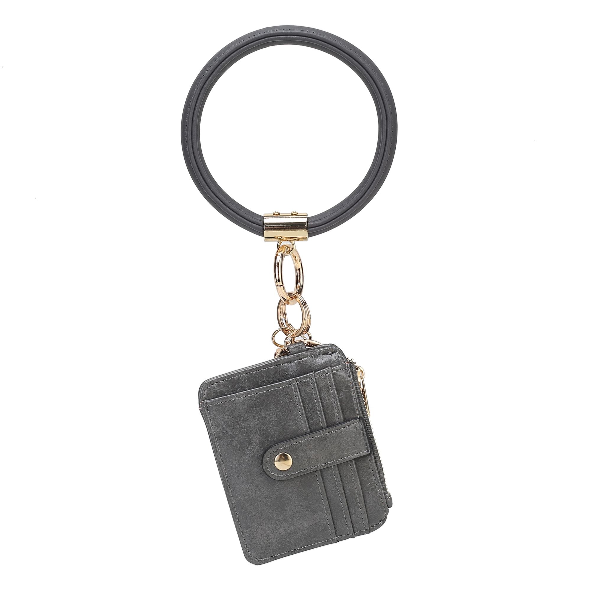(charcoal)Jordyn Bracelet with Card Holder by Mia k - BagNook