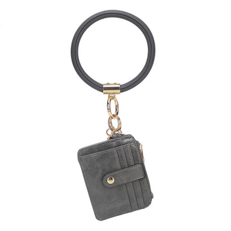 (charcoal)Jordyn Bracelet with Card Holder by Mia k - BagNook