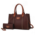 Load image into Gallery viewer, (coffee)Davina Tote Set w/wallet her Crossover Womens Purse by Mia K - BagNook
