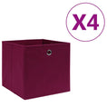 Load image into Gallery viewer, Storage Boxes 4 pcs Non-woven Fabric 11"x11"x11" - Dark Red - BagNook
