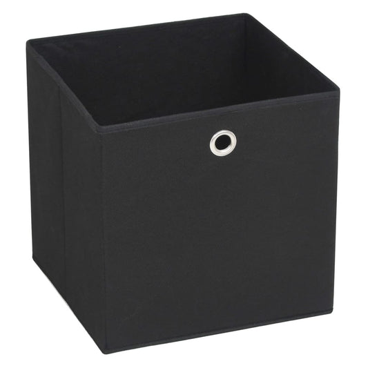 Storage Boxes 4 pcs Non-woven Fabric 11"x11"x11" - Black - BagNook