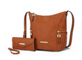Load image into Gallery viewer, (cognac)Lux Hobo Bag with Wallet by Mia K - BagNook
