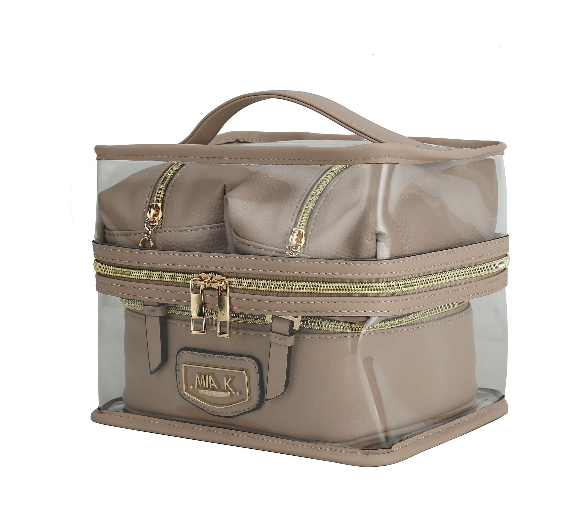 (taupe)Emma Cosmetic 4pc Set by MiaK - BagNook
