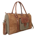 Load image into Gallery viewer, Vaan & Co. - Hardy Tan Duffel Bag - Upcycled Genuine Leather Travel Essential - BagNook
