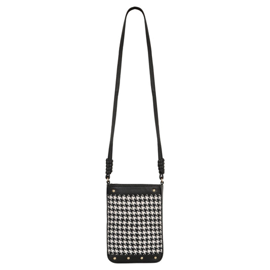 Millie Houndstooth Print Bucket Bag - Upcycled - BagNook