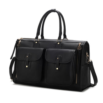 (black)Genevieve Duffel Color Block by Mia k - BagNook
