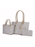 Load image into Gallery viewer, (white)Lady II M Signature Tote & Wallet Set by Mia k - BagNook
