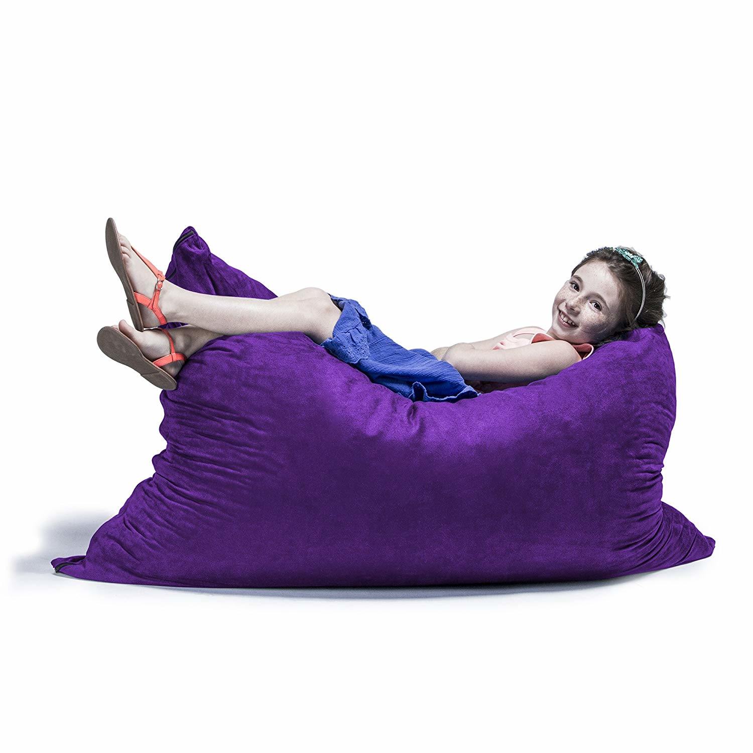 Jaxx 3.5 Ft Pillow Saxx Kids Bean Bag, Grape - BagNook