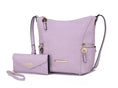Load image into Gallery viewer, (lilac)Lux Hobo Bag with Wallet by Mia K - BagNook
