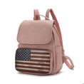 Load image into Gallery viewer, (rose pink)Regina Vegan Leather FLAG Backpack by Mia K - BagNook
