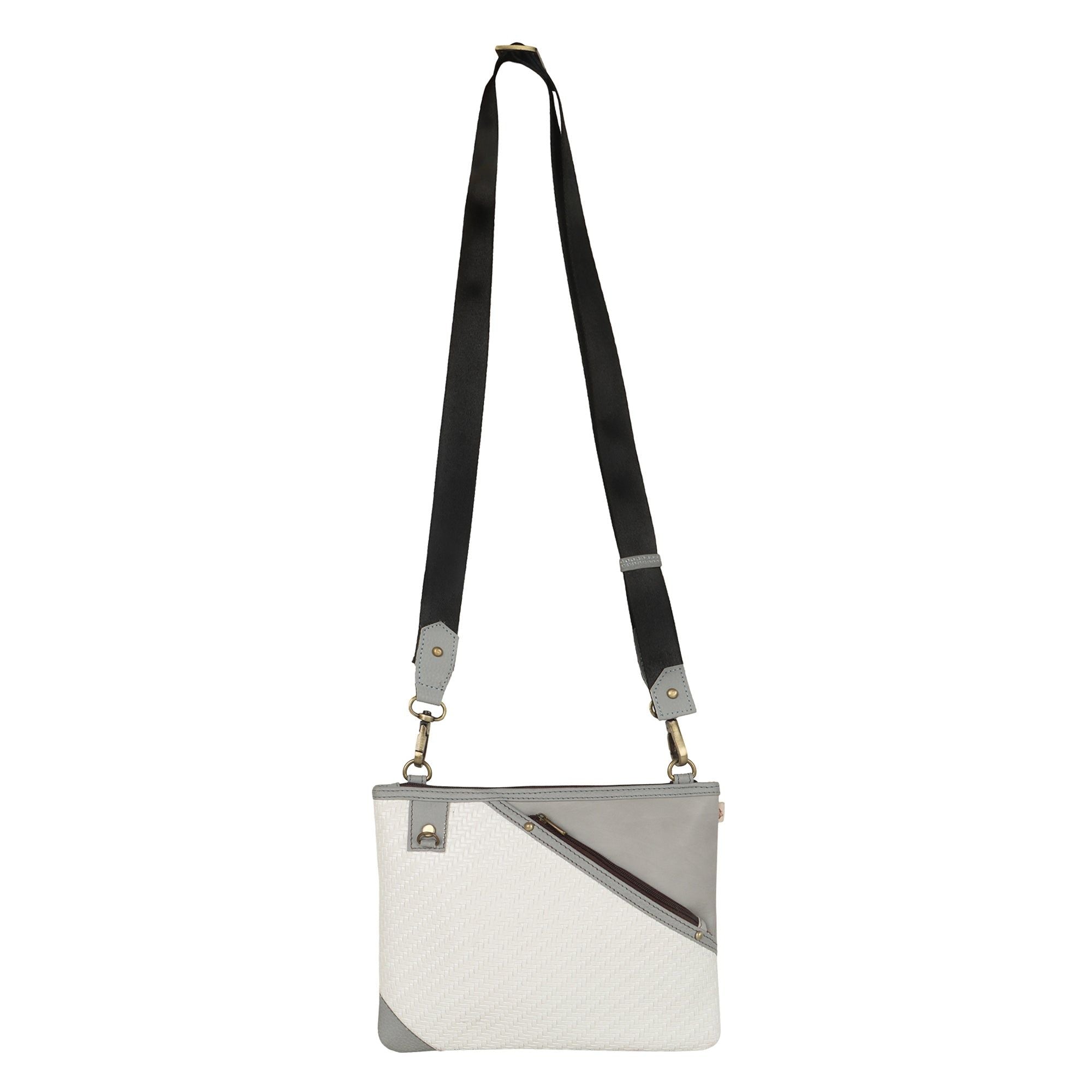 FOXIE - Grayson Wide Crossbody - White - BagNook