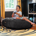 Load image into Gallery viewer, Jaxx 4 ft Cocoon Kids Bean Bag, Black - BagNook
