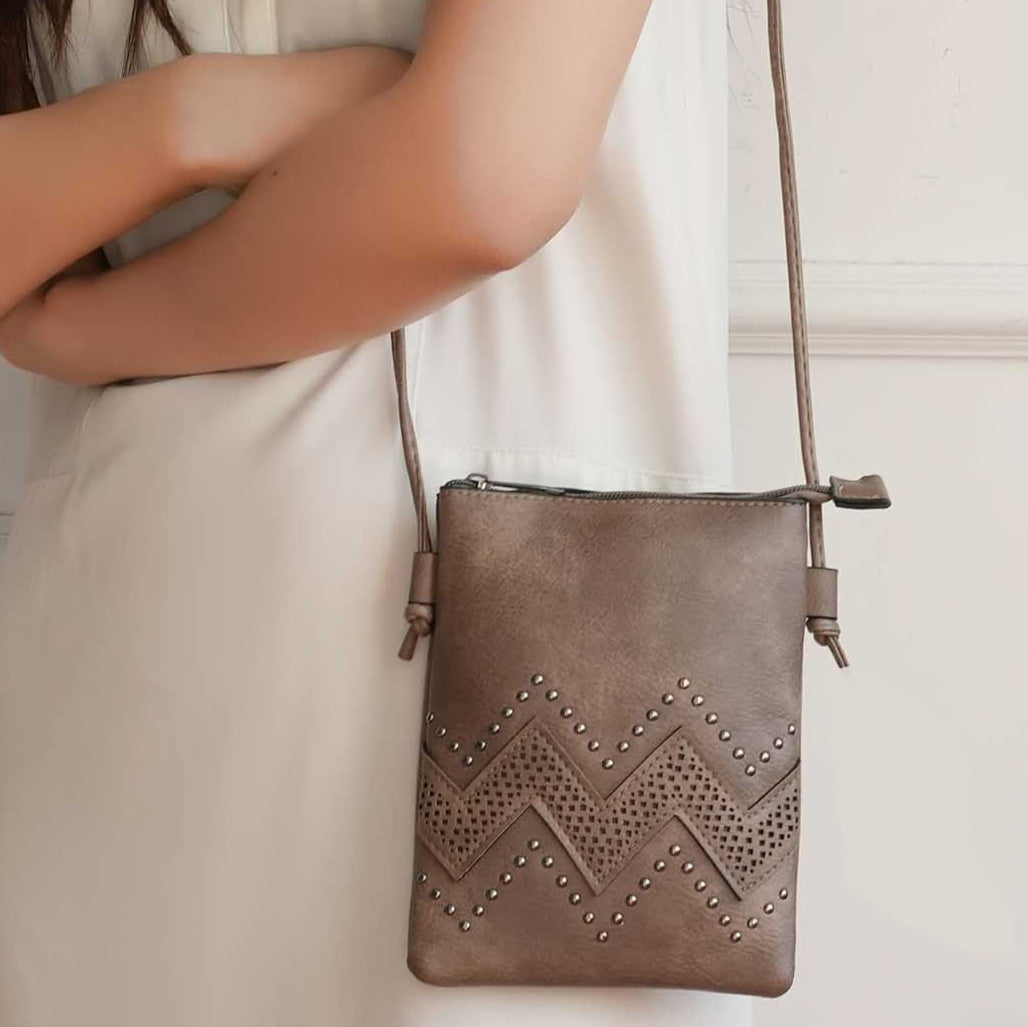 (taupe)Athena Women's Crossbody Bag by Mia K - BagNook