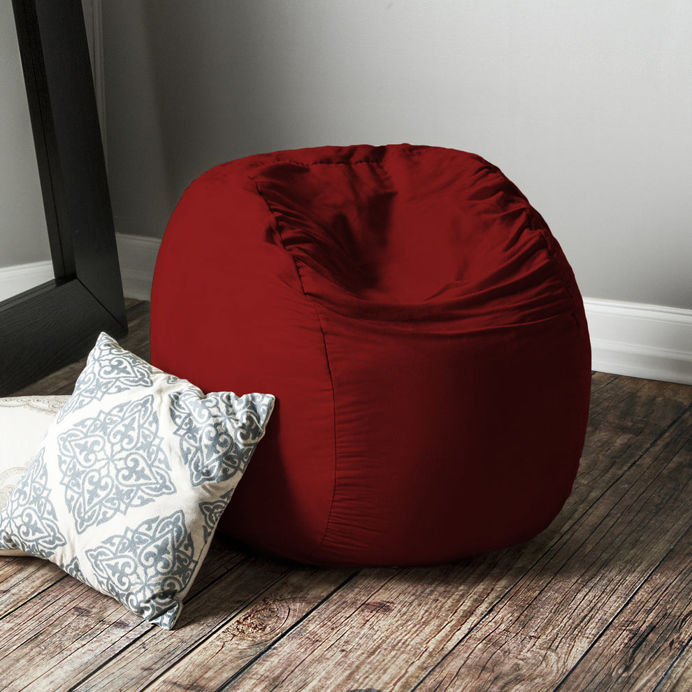 Jaxx Saxx 3 ft Round Bean Bag - Cinnabar - BagNook