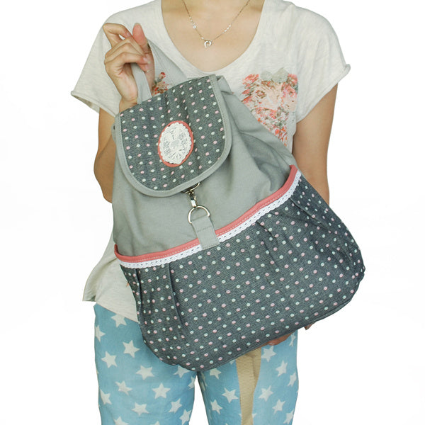 Joyful Picnic Fabric Art School Daypack - BagNook