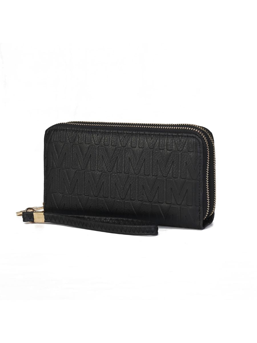 (black)Aurora M Signature Wallet Handbag by Mia k - BagNook