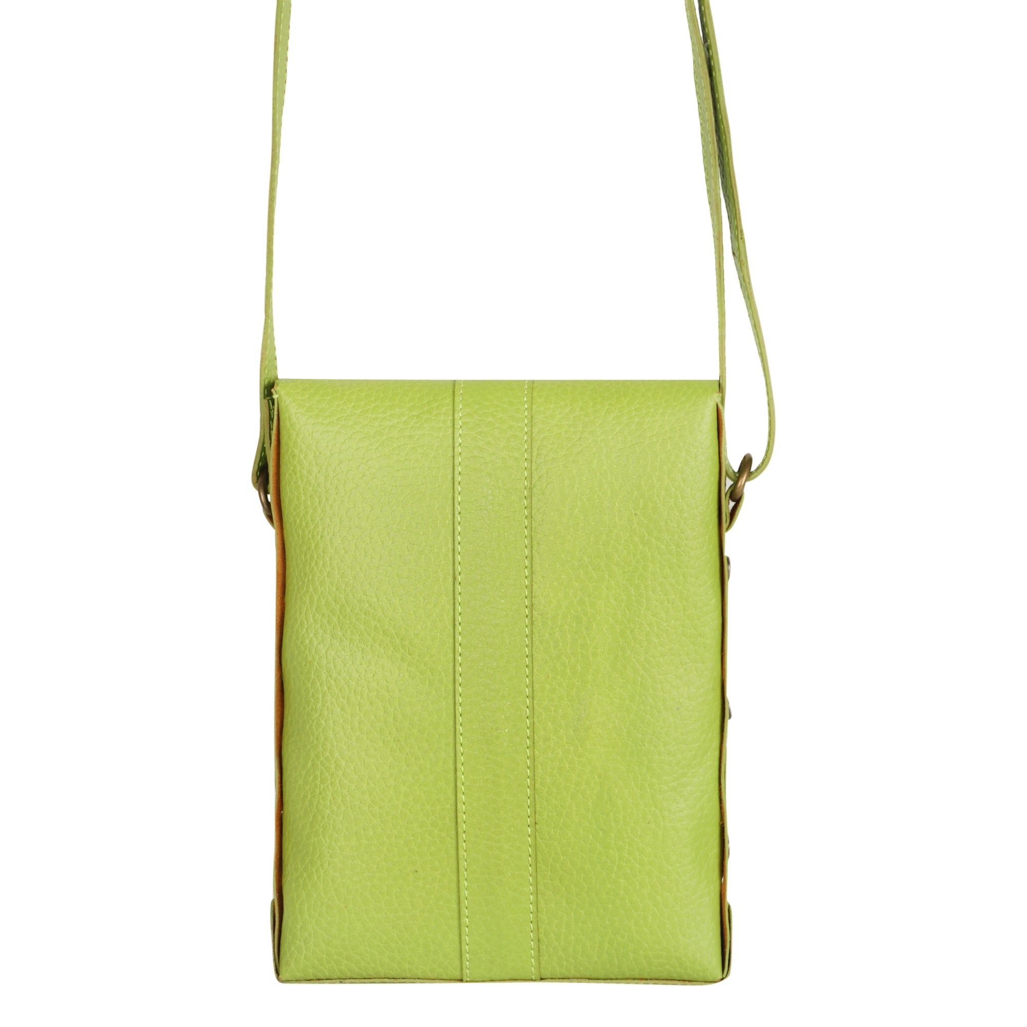 Jane Long Crossbody w/Top Flap & Tassel - Lime Green - BagNook