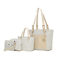 Load image into Gallery viewer, (white)Havenly 4pc Signature Vegan Leather Tote Bag Set by Mia K - BagNook
