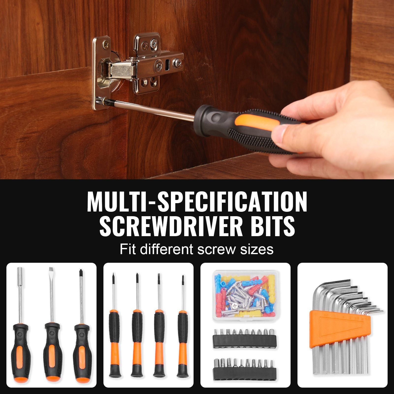 VEVOR 132 Piece General Household DIY Hand Tool Set - BagNook