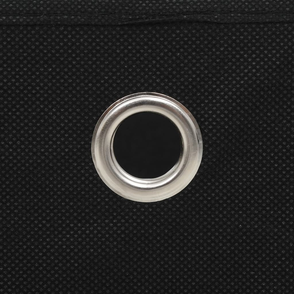 Storage Boxes 4 pcs Non-woven Fabric 11"x11"x11" - Black - BagNook