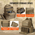 Load image into Gallery viewer, VEVOR Tactical Range Backpack for 6 Pistols - Brown - BagNook
