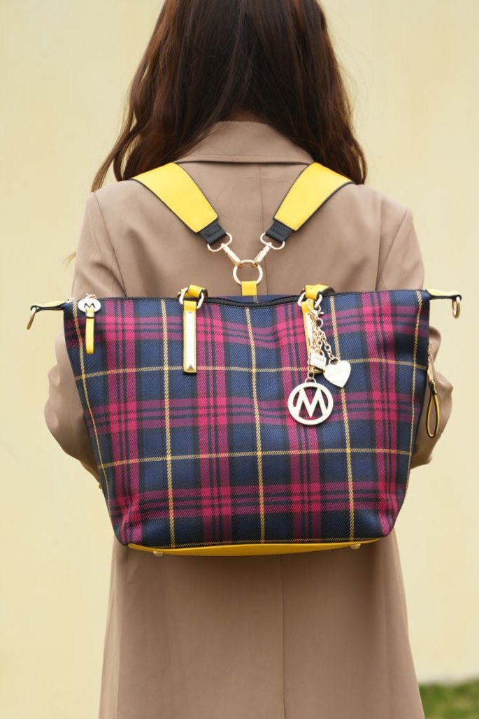 (red yellow)Layla Tote/Backpack Women by Mia k - BagNook