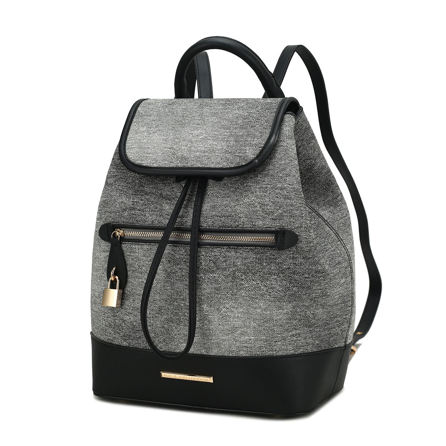(black)Porsha Vegan Leather Daypack by Mia K - BagNook
