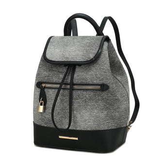 (black)Porsha Vegan Leather Daypack by Mia K - BagNook