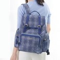 Load image into Gallery viewer, (navy)Tweed Like Diaper Backpack - BagNook
