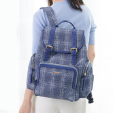 (navy)Tweed Like Diaper Backpack - BagNook