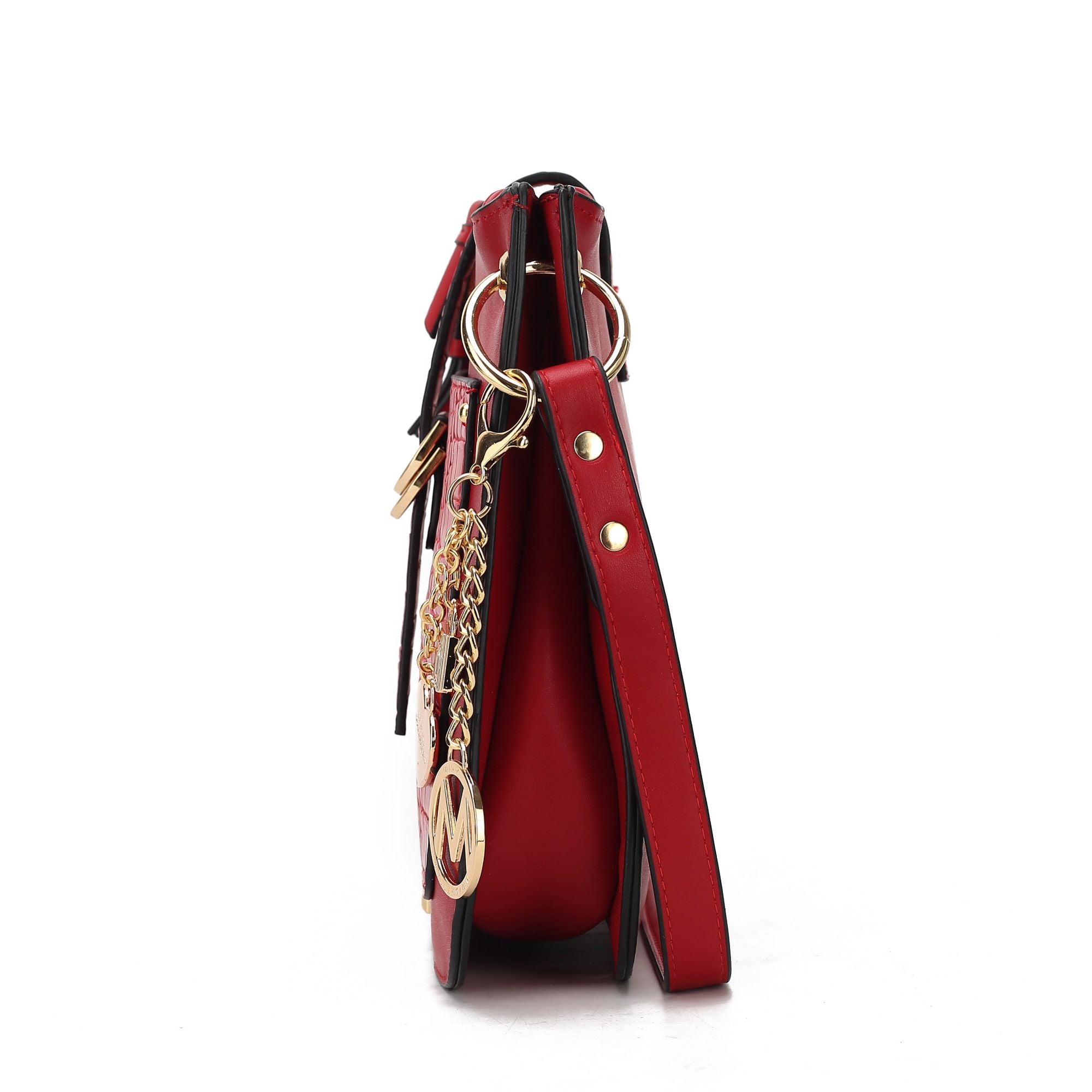 (red)Kiltienne Crossbody Handbag Vegan Leather by Mia K - BagNook