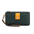 Load image into Gallery viewer, (olive-yellow)Olympe Vegan Leather Wristlet Wallet by Mia K - BagNook
