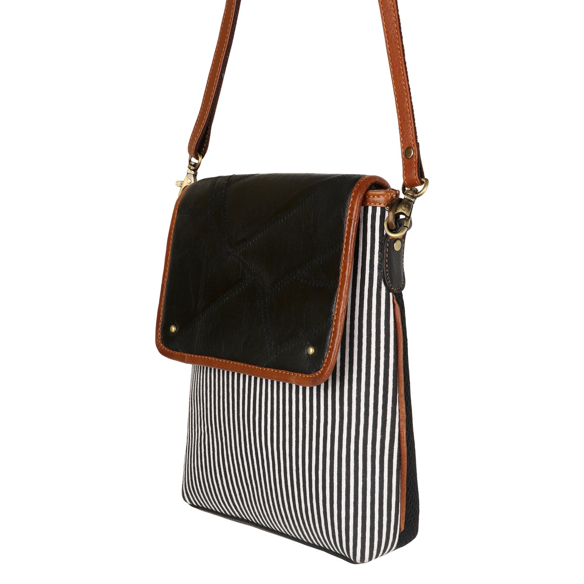 Royce Athens Flap Crossbody - Upcycled Leather - BagNook