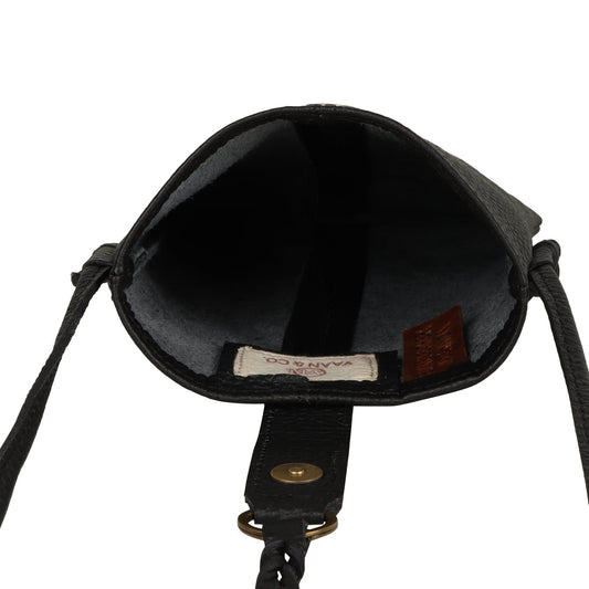 Jennie Small Crossbody bag w/ slim strap - Black - BagNook