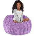 Load image into Gallery viewer, Jaxx Saxx 3 Ft Bean Bag Chair - Faux Fur - Bellflower Purple - BagNook
