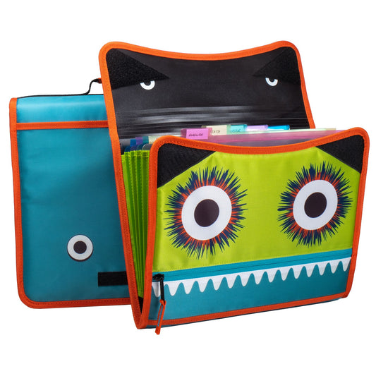 The Sidekick Monster - 2 Inch Zipper Binder - Aqua - BagNook